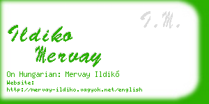 ildiko mervay business card