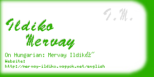 ildiko mervay business card